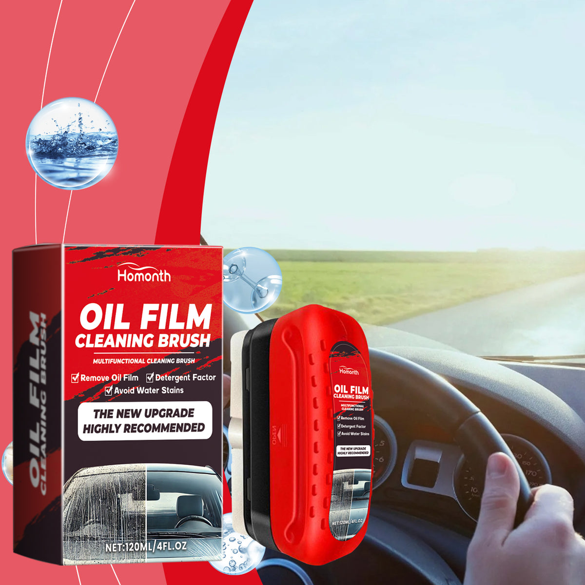 Car Windshield Cleaner Windshield Renovation Decontamination Cleaning Oil Film