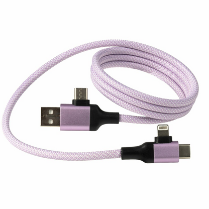 Magnetic Data Cable Fast Charging 60w Dual Input Dual Output Multi-function Magnetic Charging Cable Type-c (purple)