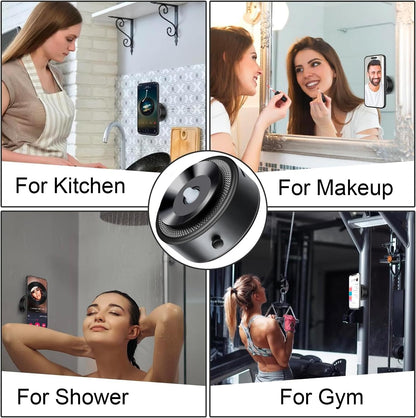Electric Vacuum Magnetic Phone Mount Strong Suction Holder For IPhone & Android,MagSafe Compatible(Black)