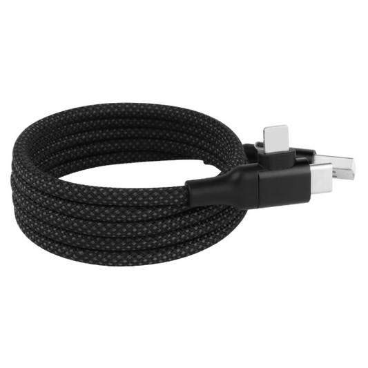 Magnetic Data Cable Fast Charging 60w Dual Input Dual Output Multi-function Magnetic Charging Cable Type-c (black)